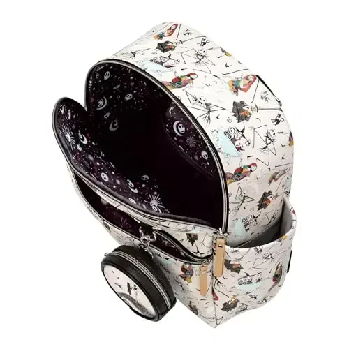 Petunia Pickle Bottom Ace Backpack - Multi-Function Diaper Bag with Insulated Pockets and Changing Pad - Wide Zip-top for Easy Access to Contents - Halloween Town - 5
