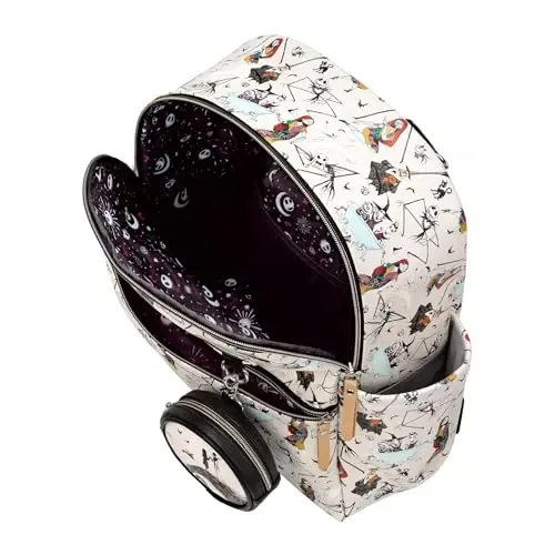 Petunia Pickle Bottom Ace Backpack - Multi-Function Diaper Bag with Insulated Pockets and Changing Pad - Wide Zip-top for Easy Access to Contents - Halloween Town - 5