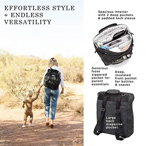 Petunia Pickle Bottom Cinch Convertible Backpack | Baby Diaper Bag for Parents | Stylish, Spacious, Secure Backpack - 2