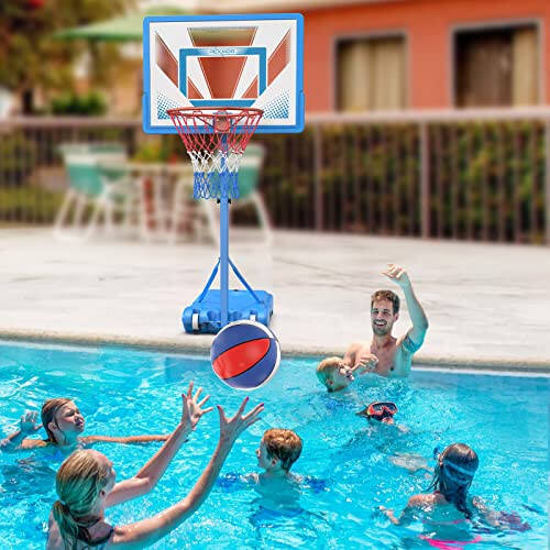 PEXMOR Pool Basketball Hoop Poolside, Portable 45-53