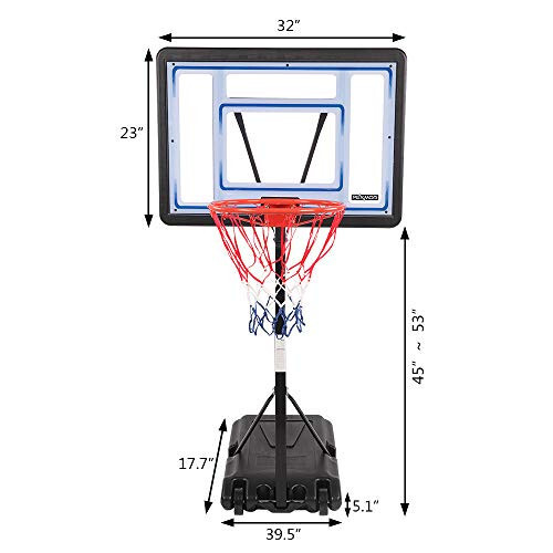 PEXMOR Pool Basketball Hoop & Volleyball Poolside, Portable for Swimming Pool, Upgraded Water Basketball Backboard Stand for Pool Indoor Outdoor - 3