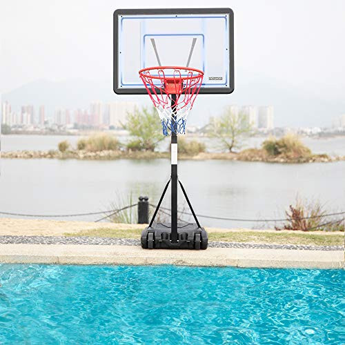 PEXMOR Pool Basketball Hoop & Volleyball Poolside, Portable for Swimming Pool, Upgraded Water Basketball Backboard Stand for Pool Indoor Outdoor - 6