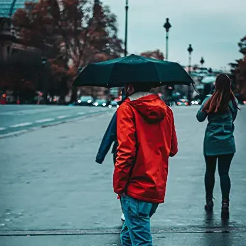 PFFY 2 Packs Travel Umbrella Shamolga chidamli Avtomatik ochiladigan va yopiladigan Yig'iladigan Kichik ixcham Ryukzak Avtomobil sayohati uchun zarur bo'lgan narsalar Yomg'ir uchun hamyon Soyabonlar - 7