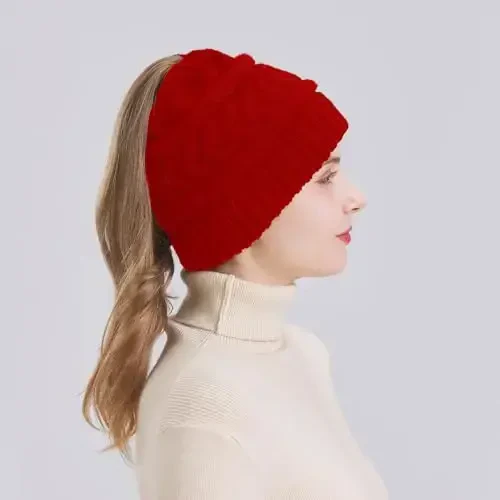 PFFY Beanie Hat for Women Winter Warm Knit Beanies Hats Skull Cap - 6