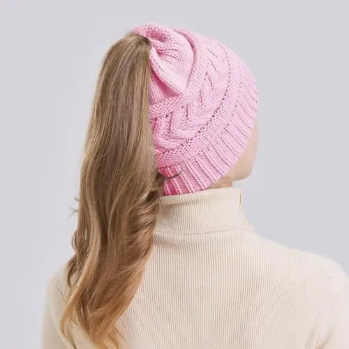 PFFY Beanie Hat for Women Winter Warm Knit Beanies Hats Skull Cap - 7