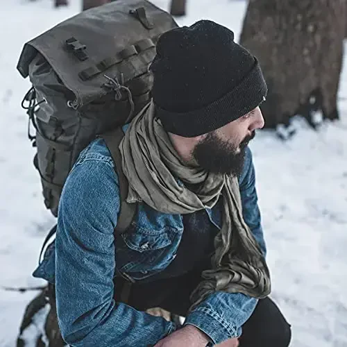 PFFY Beanie для мужчин и женщин, унисекс, вязаная шапка с отворотом, однотонная зимняя шапка-бини, шапка-череп - 2