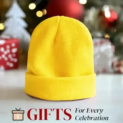 PFFY Beanie for Men Women Unisex Knit Cuffed Plain Winter Beanies Hats Skull Cap - 7