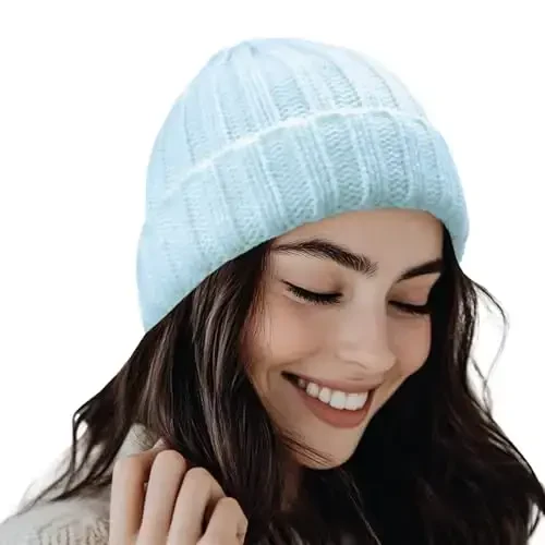 PFFY Beanie Hat for Women Winter Warm Knit Beanies Hats Skull Cap - PFFY