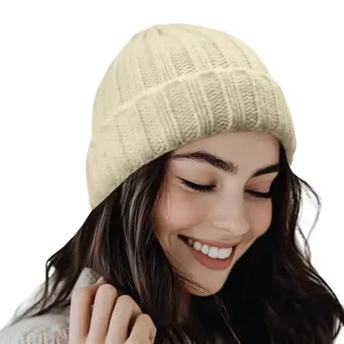 PFFY Beanie Hat for Women Winter Warm Knit Beanies Hats Skull Cap - 1
