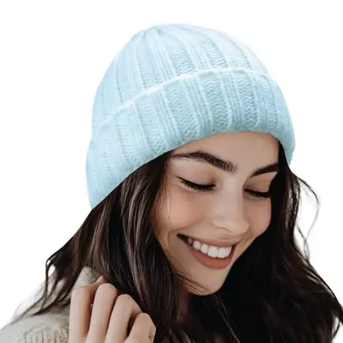 PFFY Beanie Hat for Women Winter Warm Knit Beanies Hats Skull Cap 