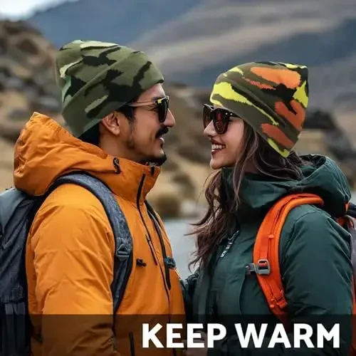 PFFY erkaklar ayollar unisex trikotaj manjetli oddiy qishki shapkalar bosh suyagi qalpog'i uchun beanie - PFFY (1)