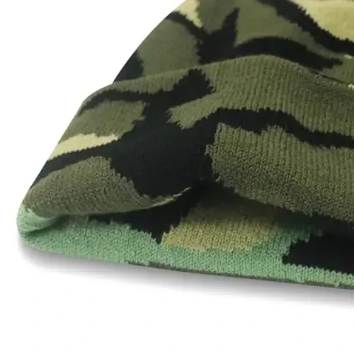 PFFY erkaklar ayollar unisex trikotaj manjetli oddiy qishki shapkalar bosh suyagi qalpog'i uchun beanie - 5