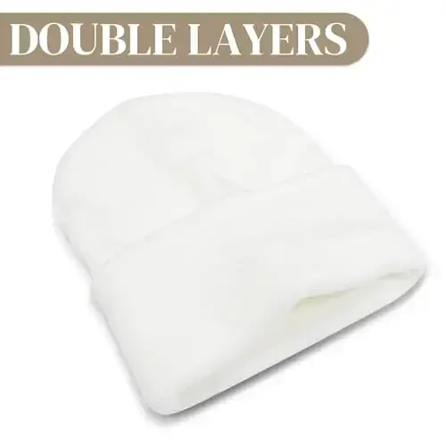 PFFY Erkaklar Ayollar Unisex Trikotaj Manjetli Oddiy Qishki Shlyapalar Bosh Suyagi Qalpog'i - 5