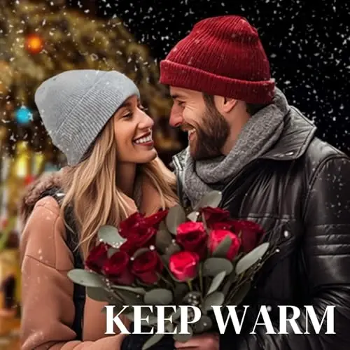 PFFY Beanie for Men Women Unisex Knit Cuffed Plain Winter Beanies Hats Skull Cap - 3