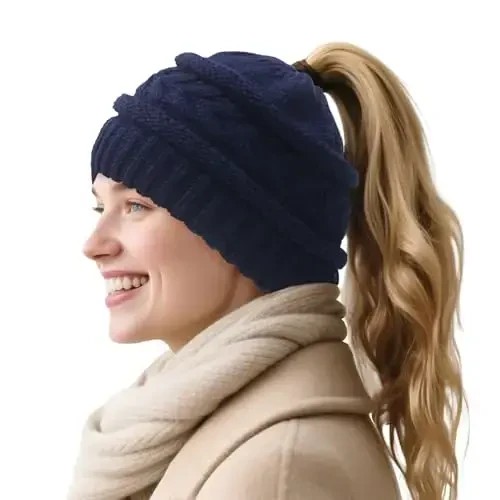 PFFY Beanie Hat for Women Winter Warm Knit Beanies Hats Skull Cap 