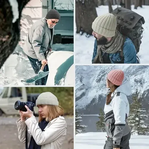 PFFY Beanie Hat for Women Winter Warm Knit Beanies Hats Skull Cap - PFFY (1)