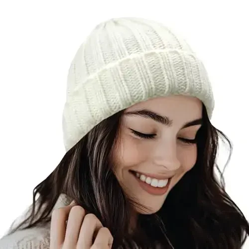 PFFY Ponytail Beanie Ayollar uchun Qishki Iliq Trikotaj Beanie Baland Bun Shlyapalar Bosh Suyagi Qalpog'i - 1