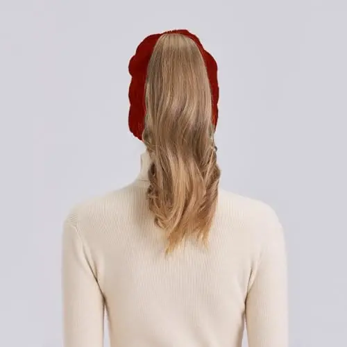 PFFY Ponytail Beanie Hat for Women Winter Warm Knit Beanies High Bun Hats Skull Cap - 7