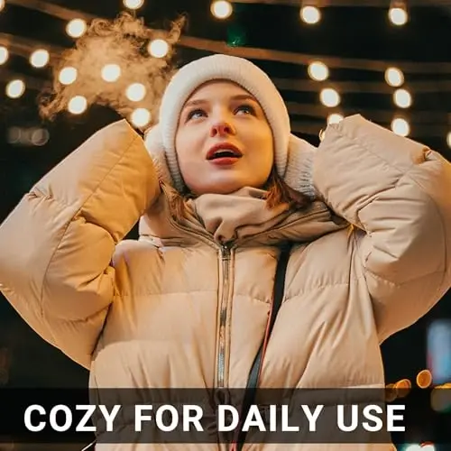 PFFY Шапка для мужчин женщин унисекс вязаная с отворотом простая зимняя шапка бини шапки шапка-череп - 4