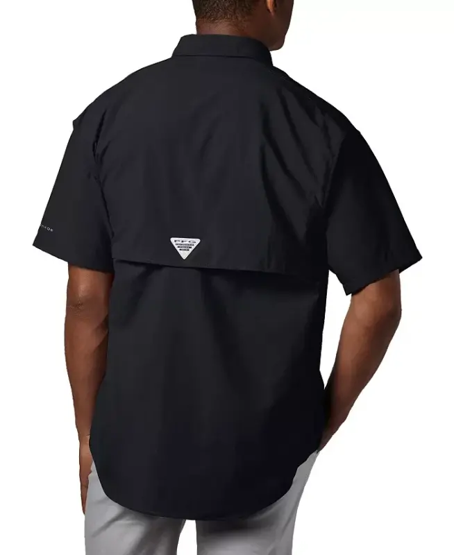 PFG Men's Bahama II UPF-50 Quick Dry Shirt - Black - 5