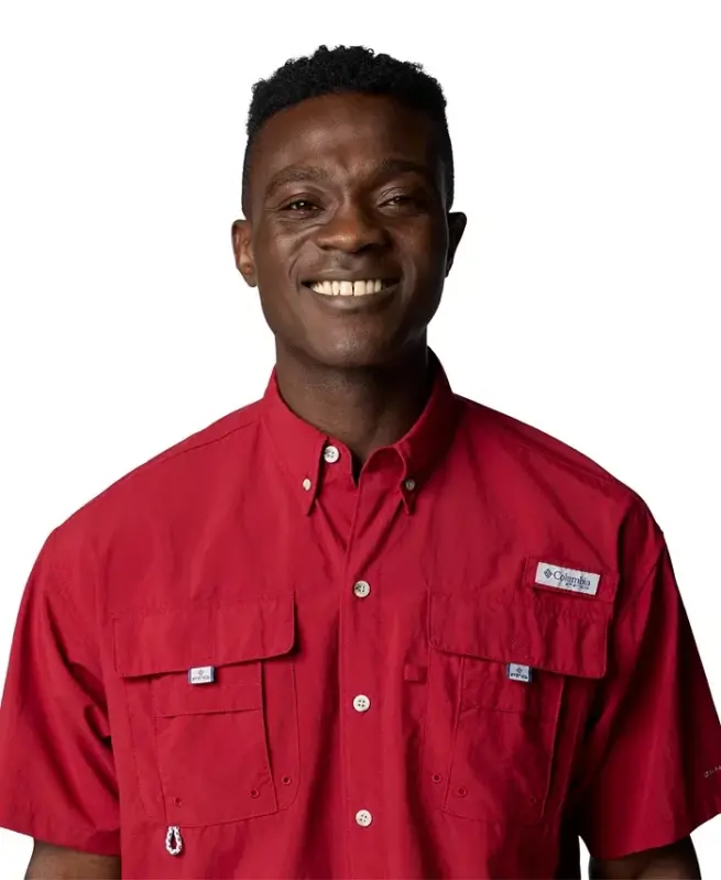 PFG Men's Bahama II UPF-50 Quick Dry Shirt - Beet - 2