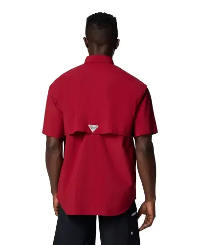 PFG Men's Bahama II UPF-50 Quick Dry Shirt - Beet - 4
