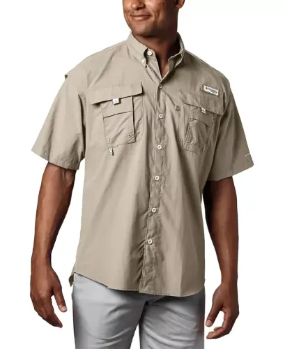 PFG Men's Bahama II UPF-50 Quick Dry Shirt - Fossil - 1