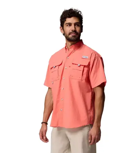 PFG Men's Bahama II UPF-50 Quick Dry Shirt - Melonade - 3