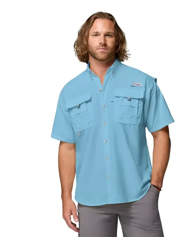 PFG Men's Bahama II UPF-50 Quick Dry Shirt - Vintage Blue - COLUMBIA