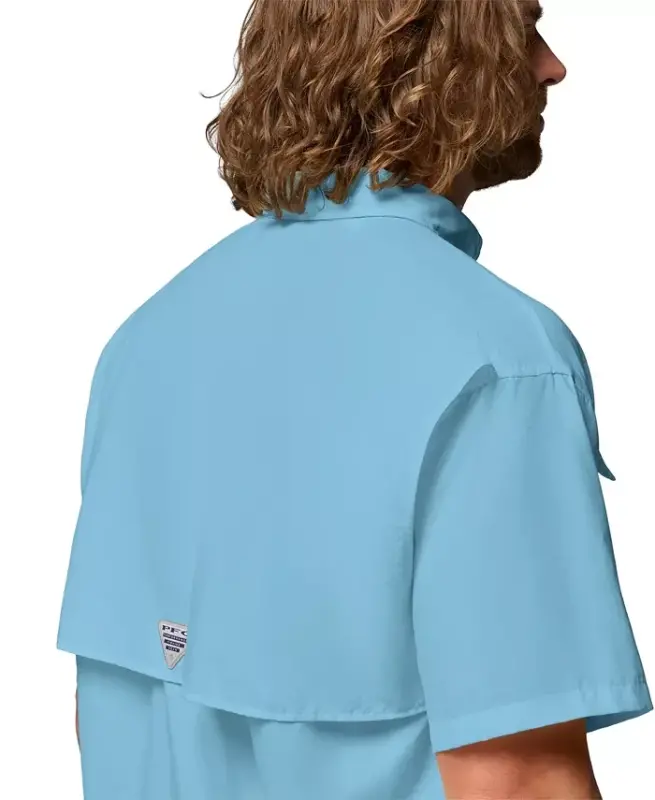 PFG Men's Bahama II UPF-50 Quick Dry Shirt - Vintage Blue - 5