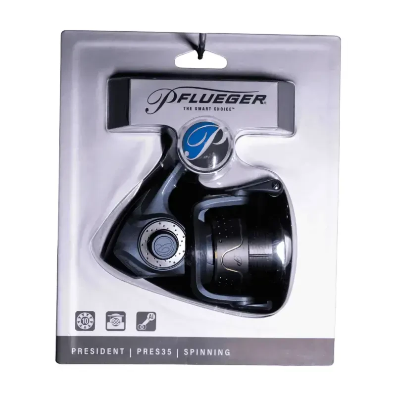Pflueger President 35 Size Spinning Fishing Reel - PFLUEGER