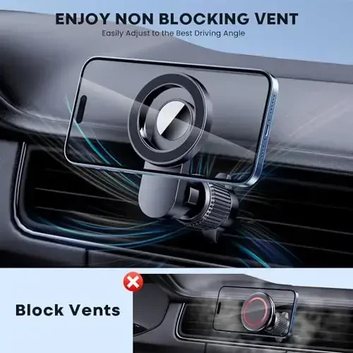 PGU for Magsafe Car Mount [Strongest Magnets] Magnetic Phone Holder for Car [Hands Free] Air Vent Car Cell Phone Holder Mount Car Accessories for iPhone 14 13 12 Pro Max Plus Mini MagSafe Case - 4