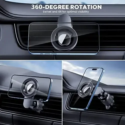 PGU for Magsafe Car Mount [Strongest Magnets] Magnetic Phone Holder for Car [Hands Free] Air Vent Car Cell Phone Holder Mount Car Accessories for iPhone 14 13 12 Pro Max Plus Mini MagSafe Case - 5
