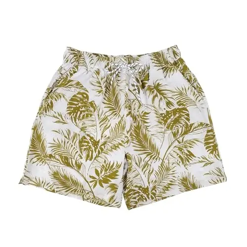 PHAYON Quick Dry Beachwear Shorts for Men Summer Holiday Mens Swim Trunks with Compression Lining - 1