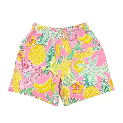 PHAYON Quick Dry Beachwear Shorts for Men Summer Holiday Mens Swim Trunks with Compression Lining 