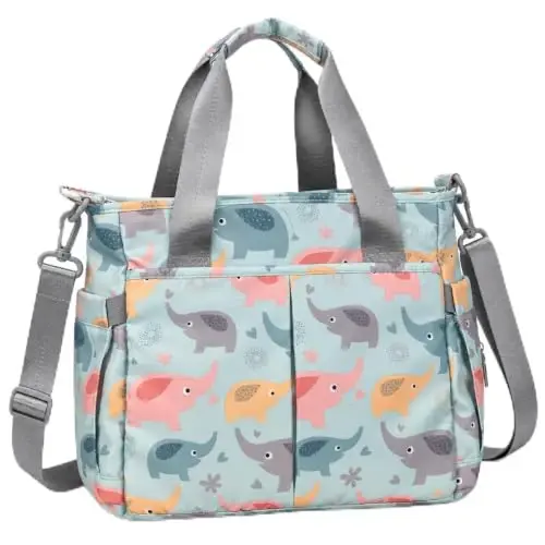 PHEBEN Diaper Bag Tote Medium Travel Baby Bag for Mom and Dad | Water-Resistant Maternity Bag with Insulated Bottle Pocket, Wet Dry Storage, Stroller Straps & Multiple Carrying Options - 1