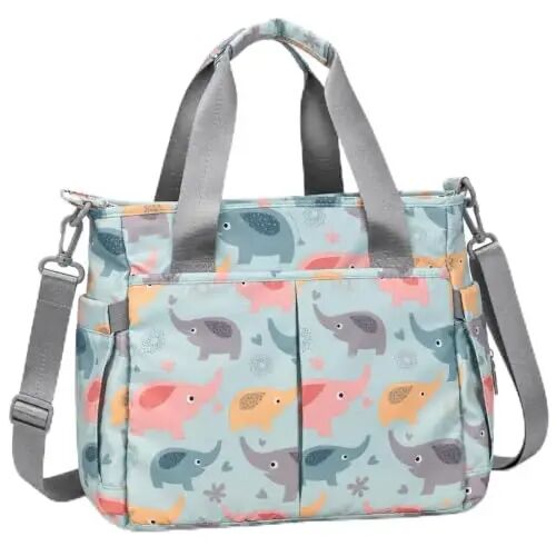 PHEBEN Diaper Bag Tote Medium Travel Baby Bag for Mom and Dad | Water-Resistant Maternity Bag with Insulated Bottle Pocket, Wet Dry Storage, Stroller Straps & Multiple Carrying Options - PHEBEN