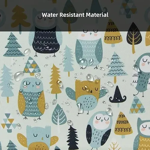 PHEBEN Сумка для подгузников, водонепроницаемая сумка-мессенджер для подгузников для мамы и папы, многофункциональная средняя дорожная сумка (Милая сова) - 6