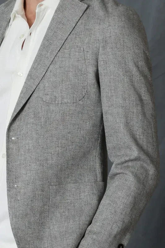 Philip Sport Erkaklar Blazer Ko'ylagi Slim Fit Kulrang - 3