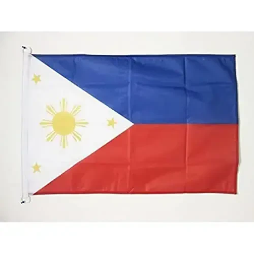 Philippines NAUTICAL Flag 18'' x 12'' - Filipino flags 30 x 45 cm. - Banner 12x18 in for boat - AZ FLAG 