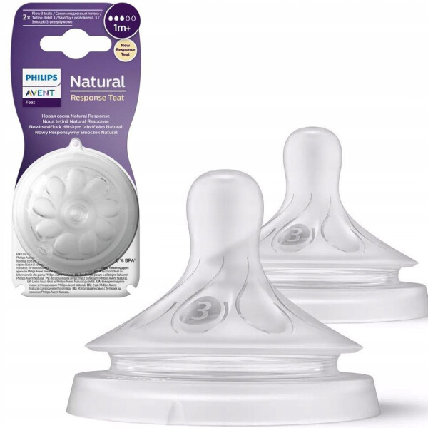 Philips Avent Natural Response 2 ta to'plam ko'krak uchasi, 3-sonli, 1 oy+ - 2