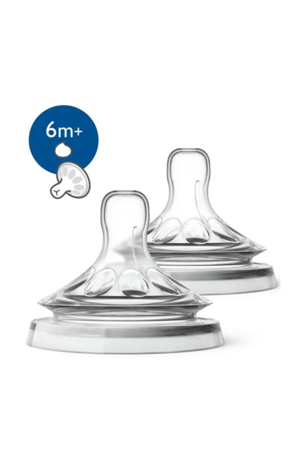 Philips Avent Natural Thick Flow Y Cut +6 Months 2 Pack Bottle Teats - 8