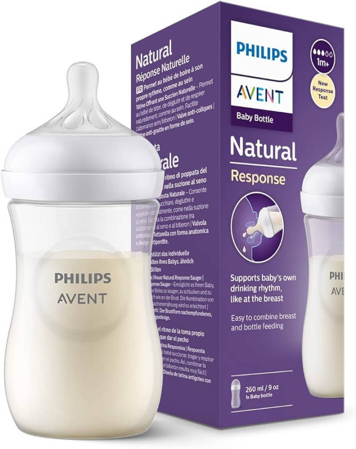 Philips Avent Tabiiy Javob PP Shishasi 1 oy+ 260 ml, Javob Berma Emzik SCY903/01 - 3