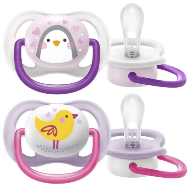 Philips Avent Ultra Air Animals 2 Pack Soother 0-6 Months - Girl - 2