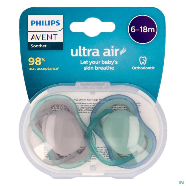 Philips Avent Ultra Air Emzik 6-18 Ay 2'li Erkek SCF085/16 - 2