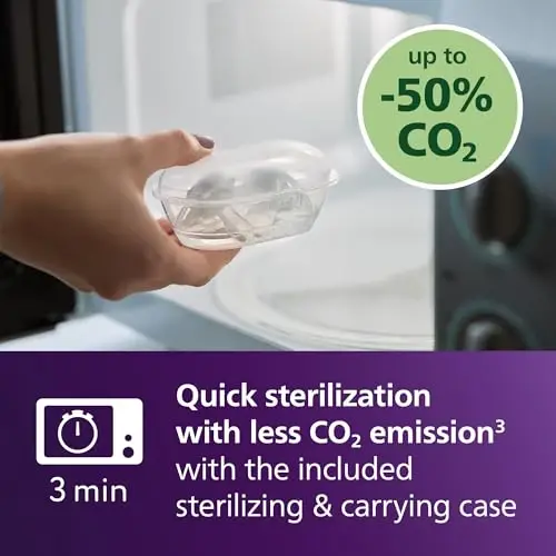 Philips Avent Ultra Air Pacifiers - Orthodontic Design, for Babies 18 Months+, Extra-Firm Silicone Symmetrical Nipple, BPA-Free, with 2 Sterilizing Cases, 4 Pack, SCF349/54 - 6