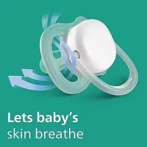 Philips Avent Ultra Air Pacifier - 4 x Light, Breathable Baby Pacifiers for Babies Aged 18 Months Plus, BPA Free with Sterilizer Carry Case, SCF349/20 - 4