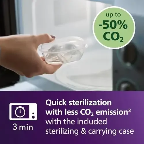 Philips Avent Ultra Air Pacifiers - Ortodontik Dizayn, 18 oydan oshgan chaqaloqlar uchun, qo'shimcha qattiq silikon simmetrik emzik, BPA-siz, 2 sterilizatsiya qutisi bilan, 4 dona, SCF349/55 - 6