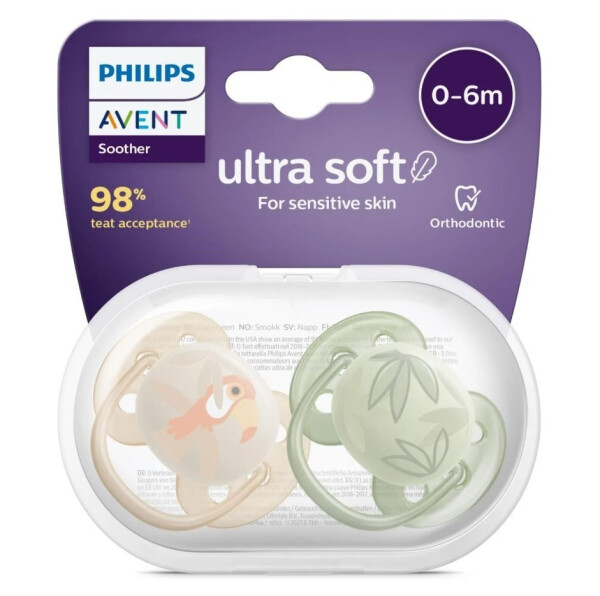 Philips Avent Ultra Soft 2 Pack Pacifier 0-6 Months - SCF091/07 - 4