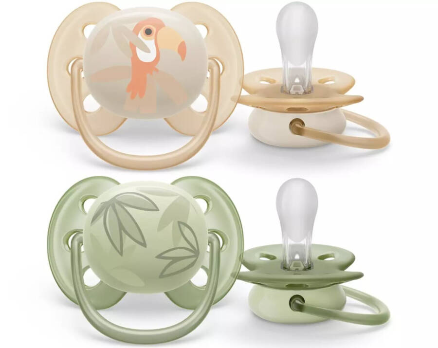 Philips Avent Ultra Soft 2 Pack Pacifier 0-6 Months - SCF091/07 - 6